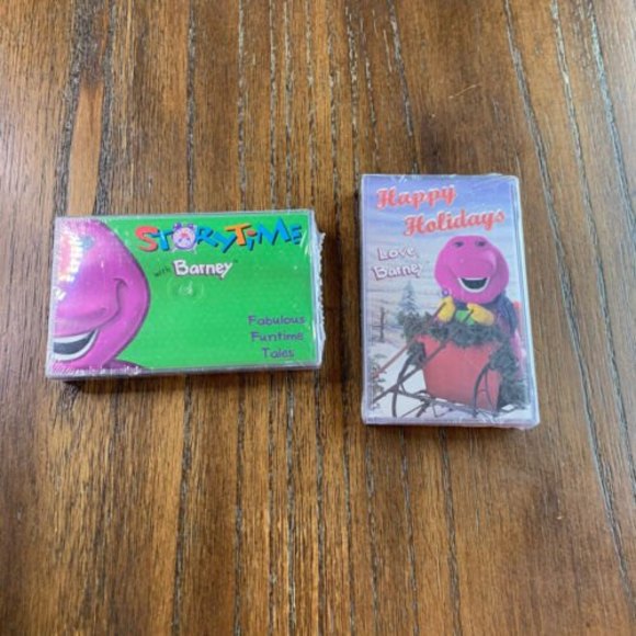 Barney Cassette Happy Holidays and Fabulous Funtime Tales Lot of 2 New Sealed - Picture 1 of 4